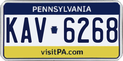 PA license plate KAV6268