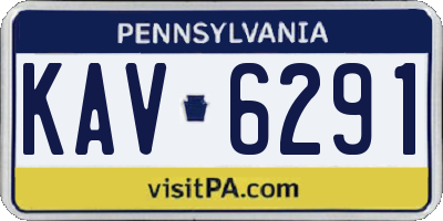 PA license plate KAV6291