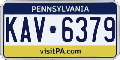 PA license plate KAV6379
