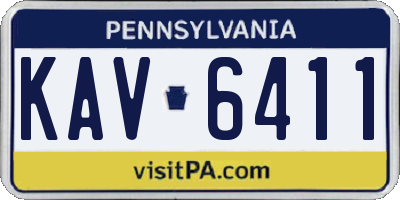 PA license plate KAV6411