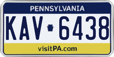 PA license plate KAV6438