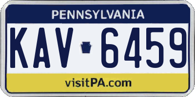 PA license plate KAV6459