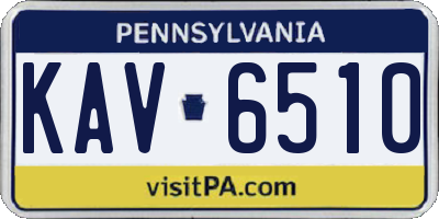 PA license plate KAV6510