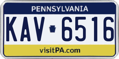 PA license plate KAV6516