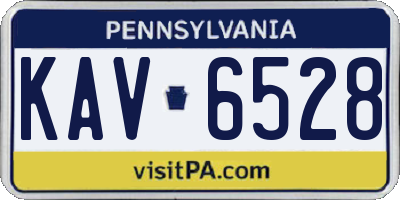 PA license plate KAV6528