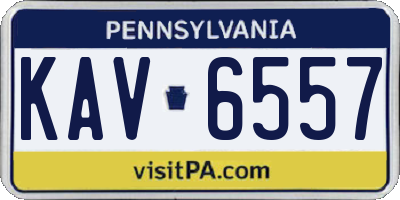 PA license plate KAV6557