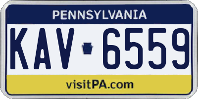 PA license plate KAV6559