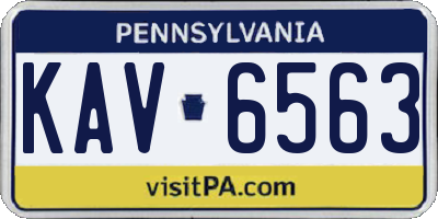 PA license plate KAV6563