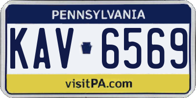 PA license plate KAV6569