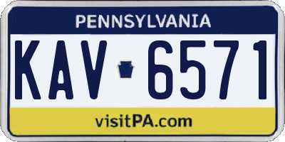 PA license plate KAV6571