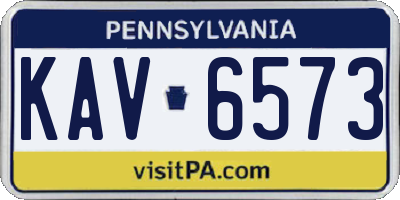 PA license plate KAV6573