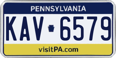 PA license plate KAV6579