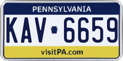 PA license plate KAV6659