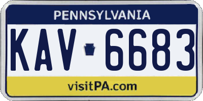 PA license plate KAV6683
