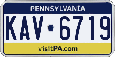 PA license plate KAV6719