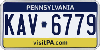 PA license plate KAV6779