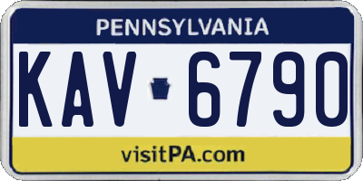 PA license plate KAV6790