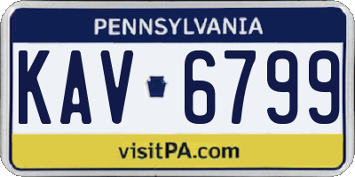 PA license plate KAV6799