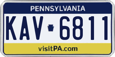 PA license plate KAV6811