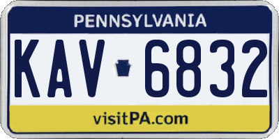 PA license plate KAV6832