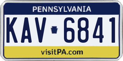 PA license plate KAV6841