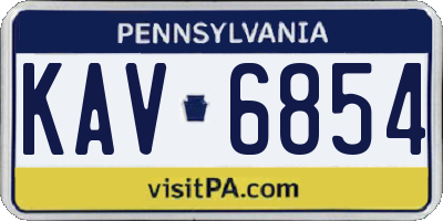 PA license plate KAV6854