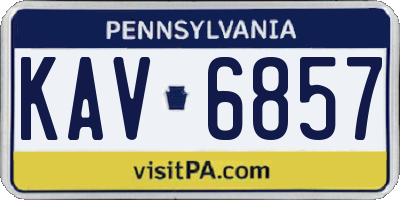 PA license plate KAV6857