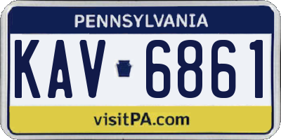PA license plate KAV6861