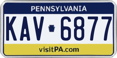PA license plate KAV6877