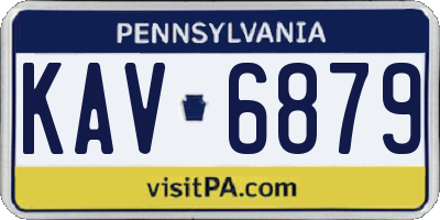 PA license plate KAV6879