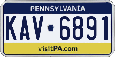 PA license plate KAV6891