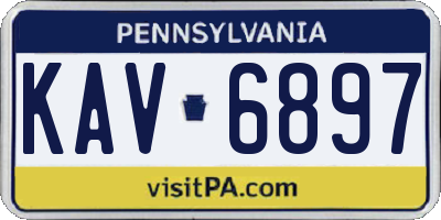 PA license plate KAV6897