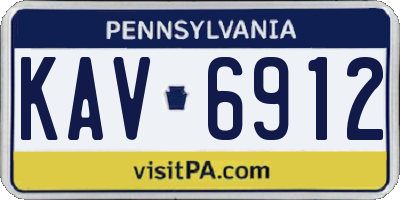 PA license plate KAV6912