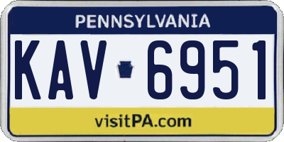 PA license plate KAV6951