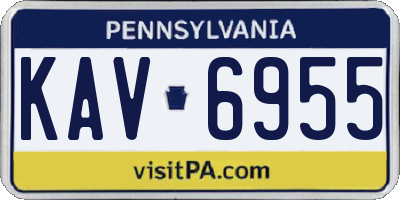 PA license plate KAV6955