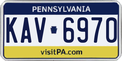 PA license plate KAV6970