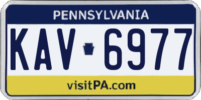 PA license plate KAV6977