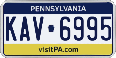 PA license plate KAV6995