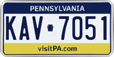 PA license plate KAV7051