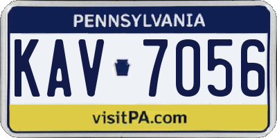 PA license plate KAV7056