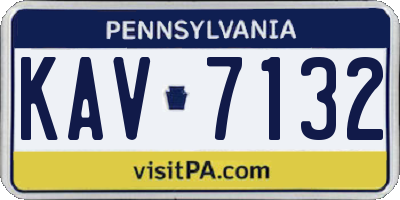 PA license plate KAV7132