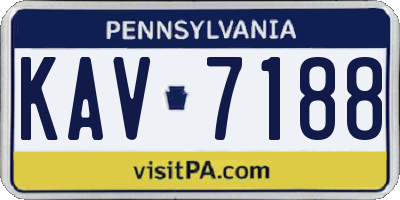 PA license plate KAV7188
