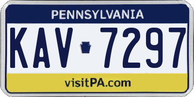 PA license plate KAV7297