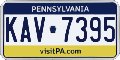 PA license plate KAV7395