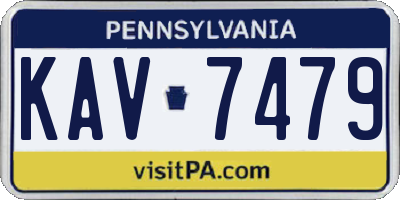 PA license plate KAV7479