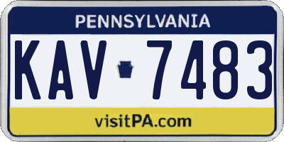 PA license plate KAV7483