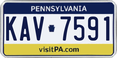 PA license plate KAV7591