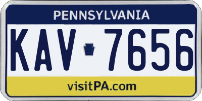 PA license plate KAV7656