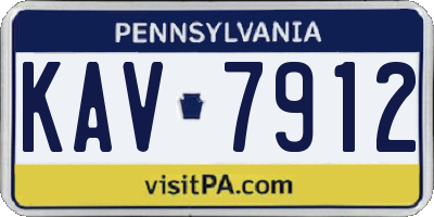 PA license plate KAV7912