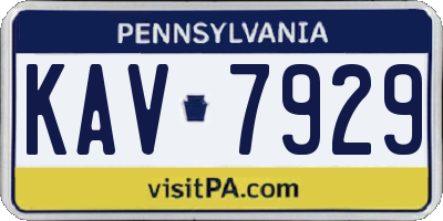 PA license plate KAV7929